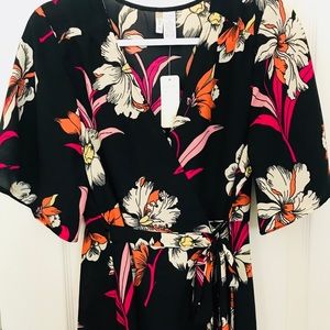 🌸🌺🌼Floral high\low wrap dress (size M)